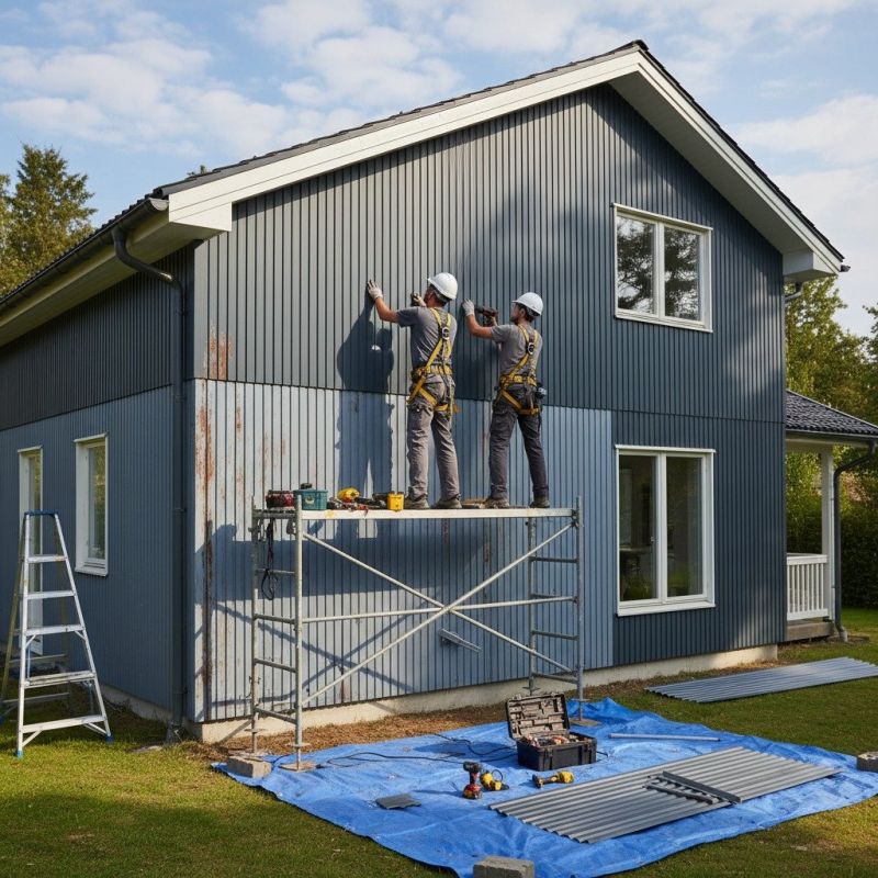 Tin Siding Installation